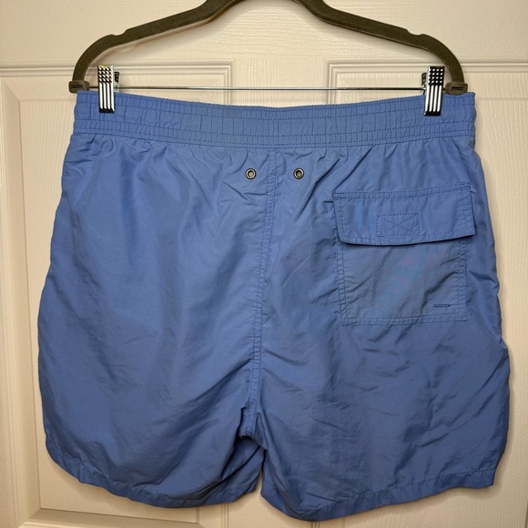 Polo Ralph Lauren Classic Swim Trunks Light Blue with Yellow Jockey Size Medium - Picture 3 of 7
